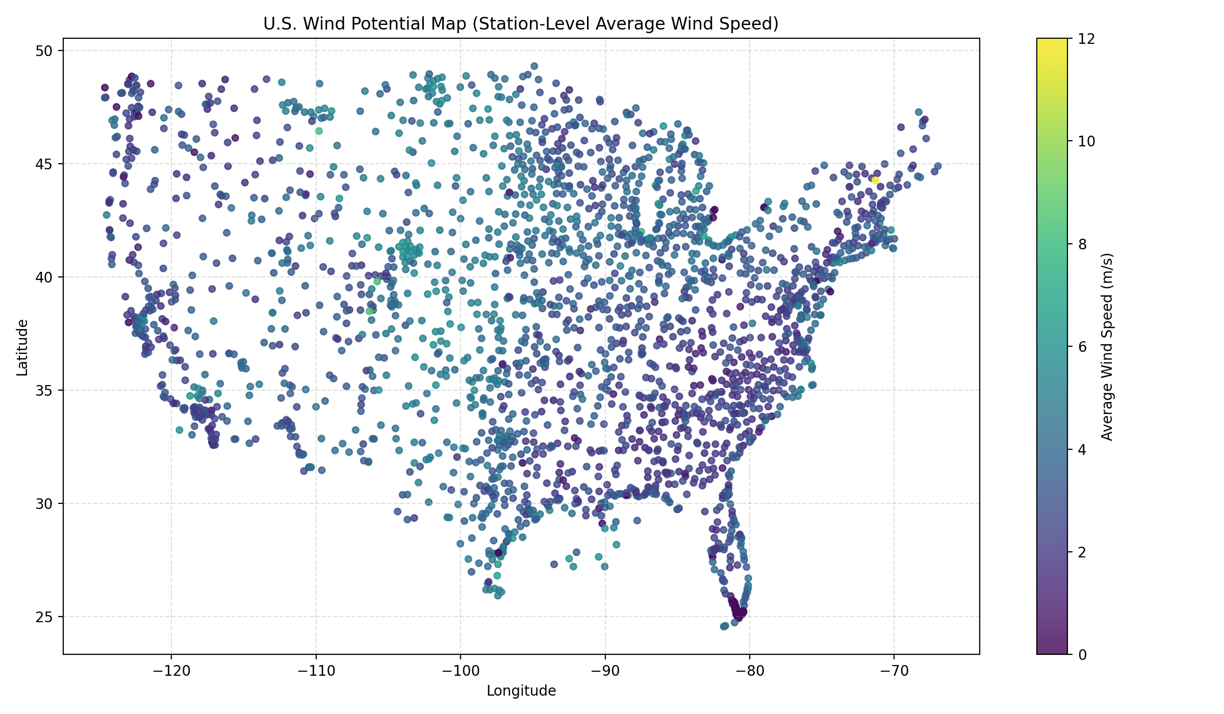 U.S. Wind Potential Map